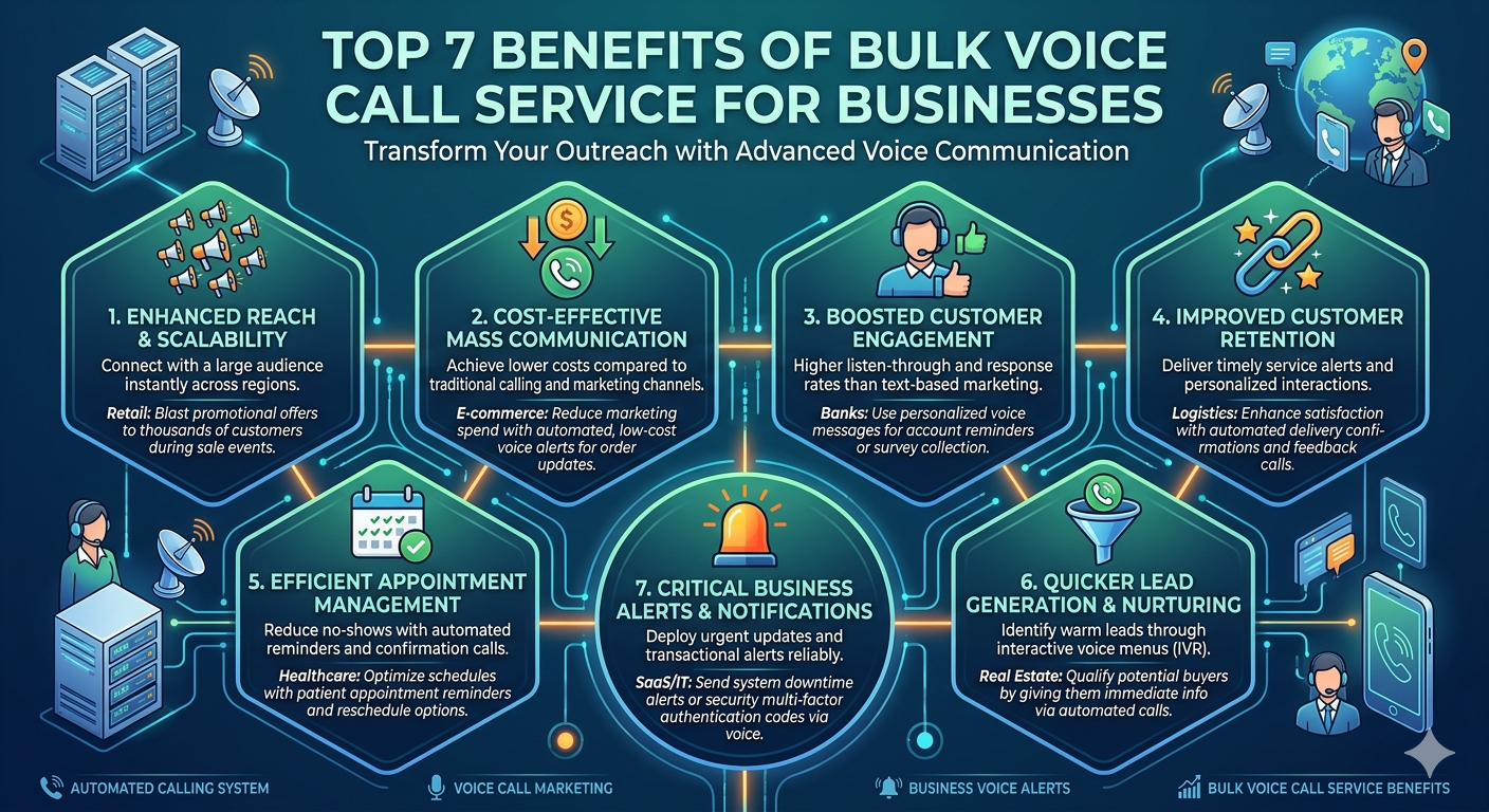 Top 7 Benefits of Bulk Voice Call Service for Businesses