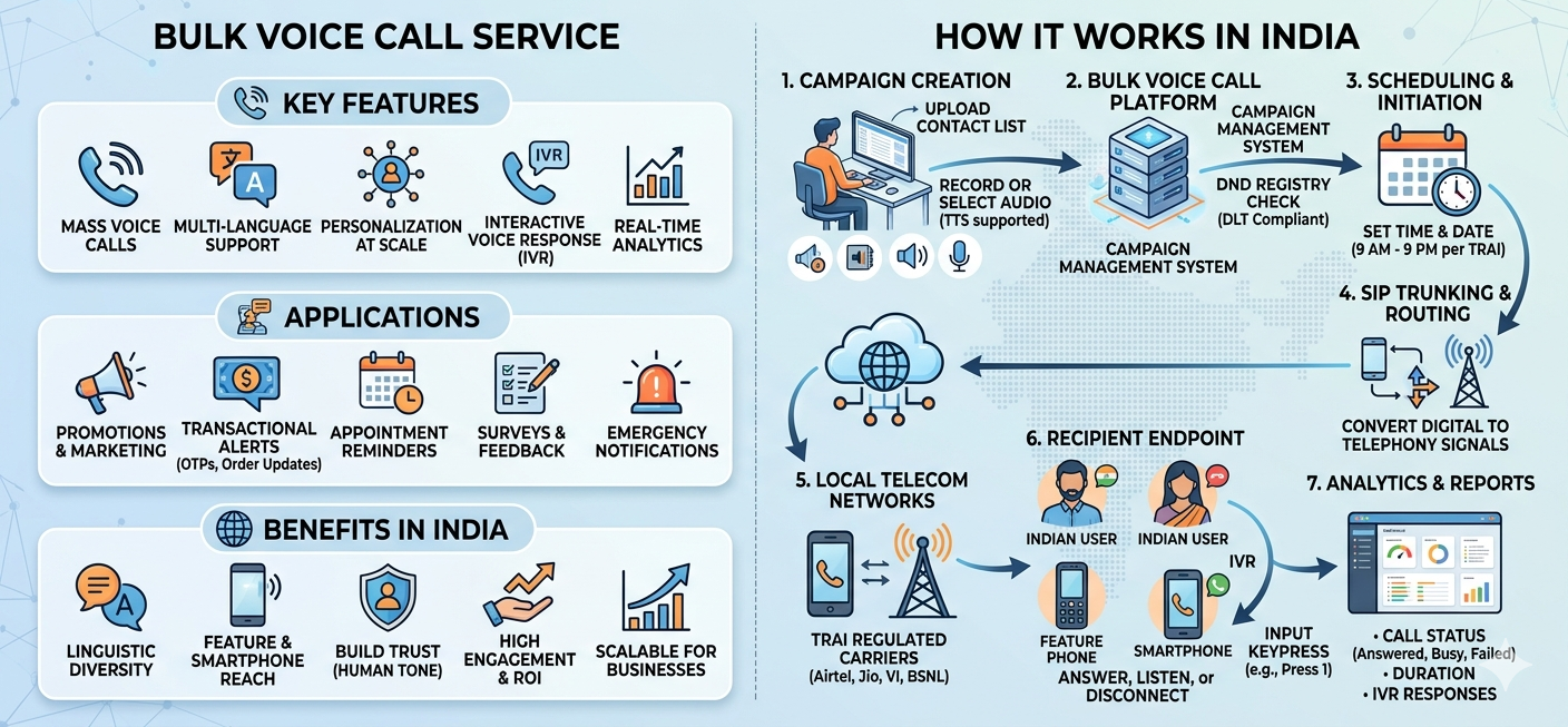 What is Bulk Voice Call Service & How It Works in India