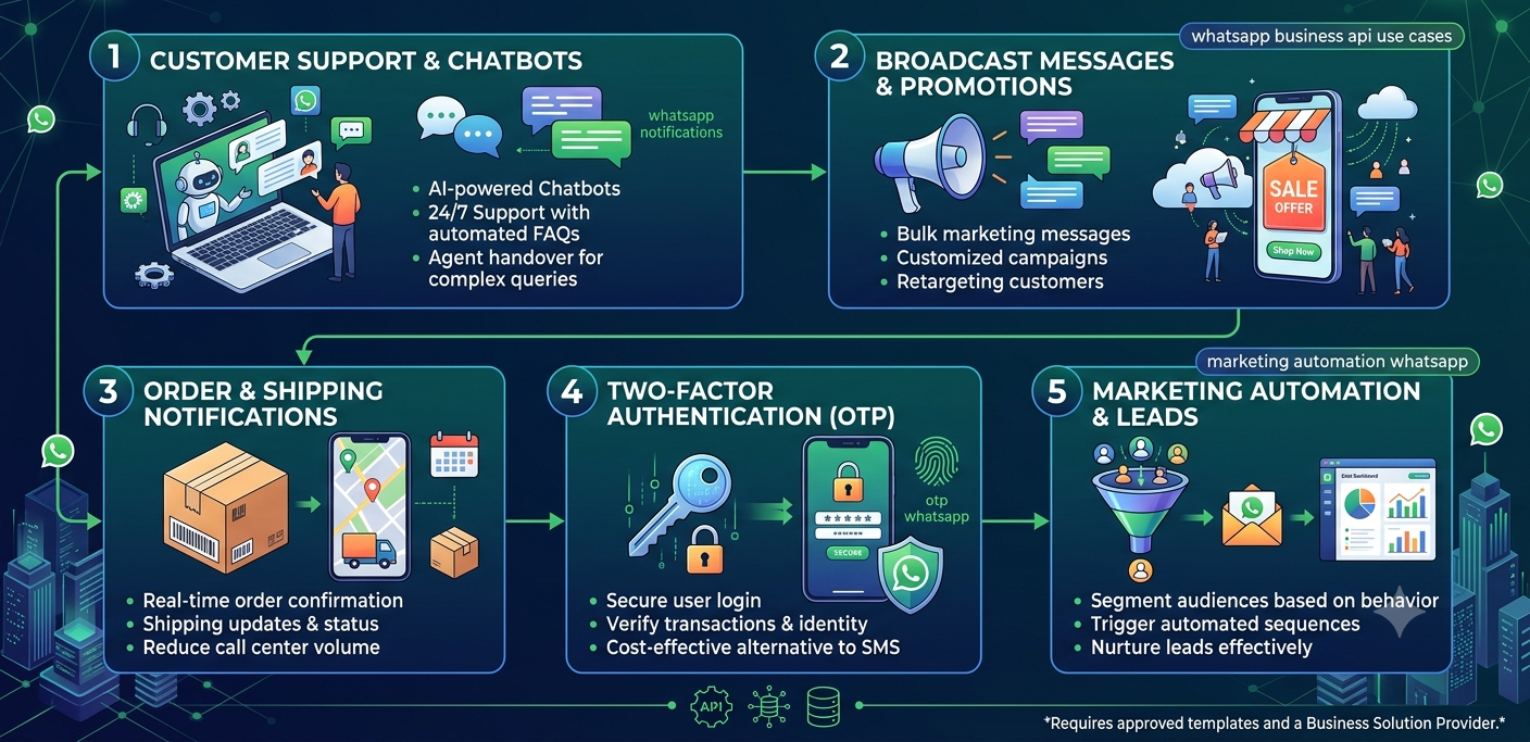 Top WhatsApp Business API Use Cases for Modern Businesses
