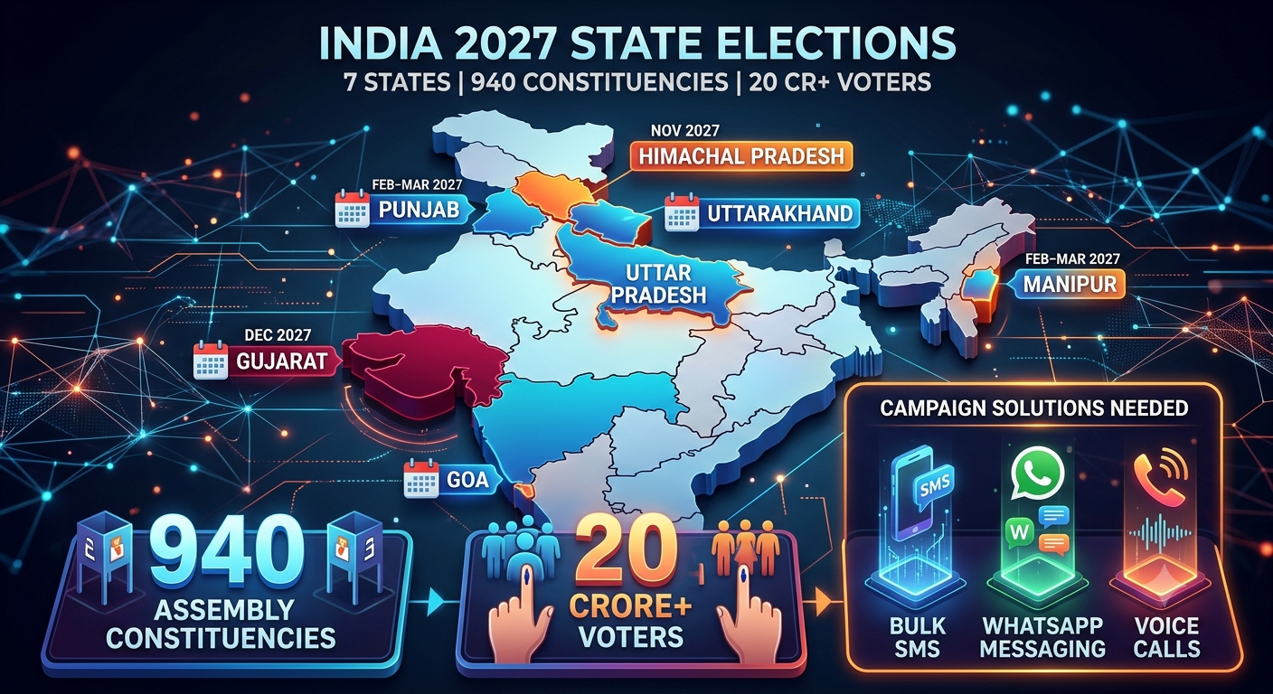 India State Assembly Elections 2027: Full Schedule, Seats & Voter Numbers for All 7 States