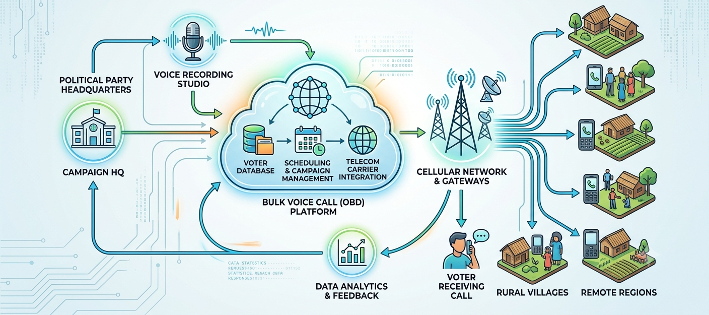How Political Parties Use Bulk Voice Calls (OBD) to Reach Rural Voters